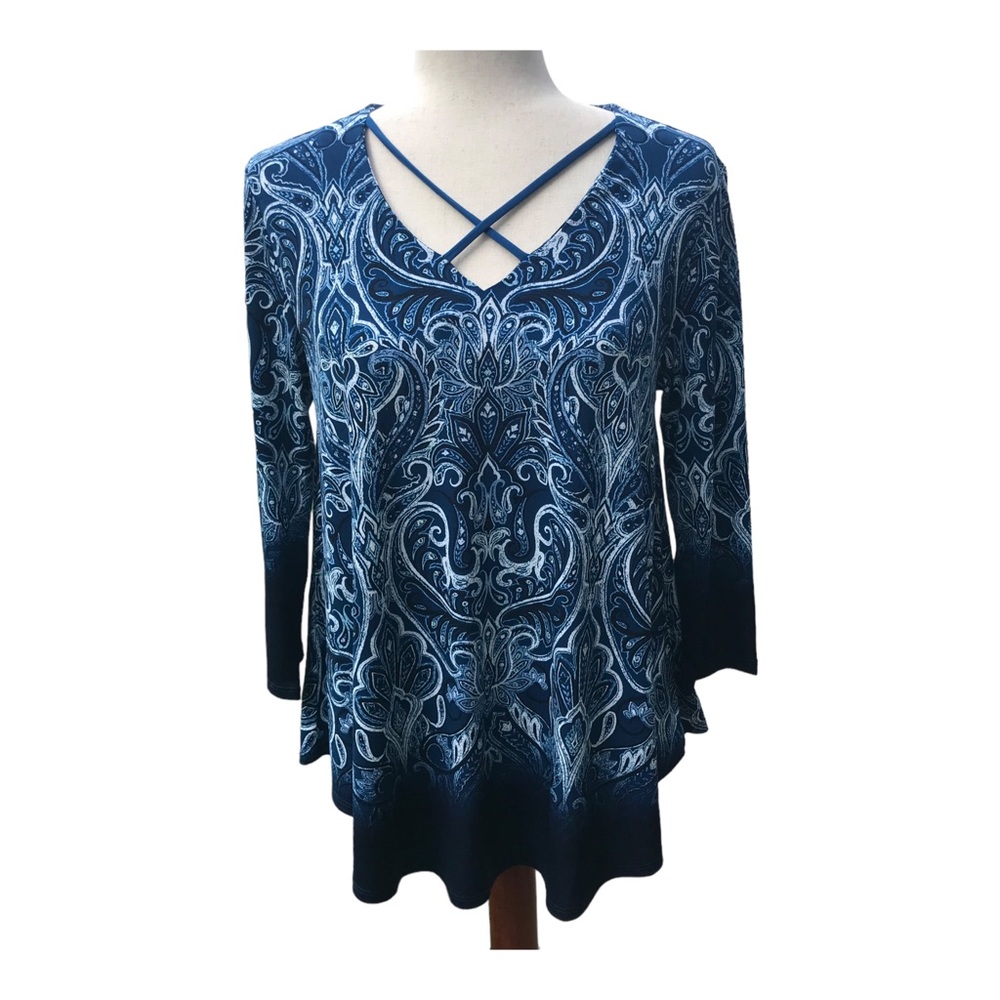 Chico’s Indigo Blue Paisley Blouse